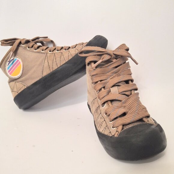 FRONTEER Super Gratton High-Top Brown Suede Sneaker Size 3.5 Youth/ Size 5 Women - Picture 6 of 12